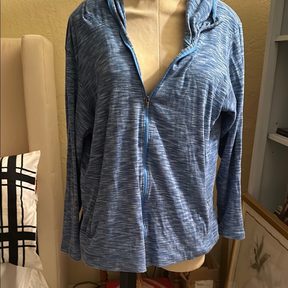 Columbia Blue Lightweight Jacket with V-Neck
